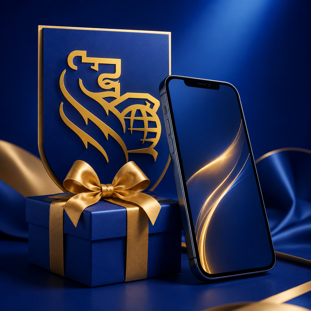 Online smartphone and gift visual