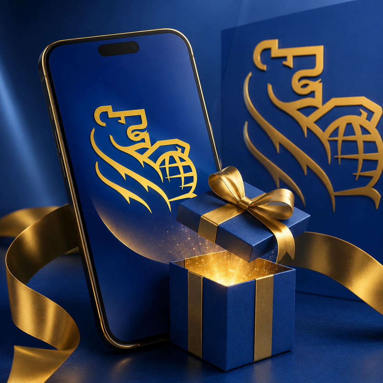 Online smartphone and gift visual